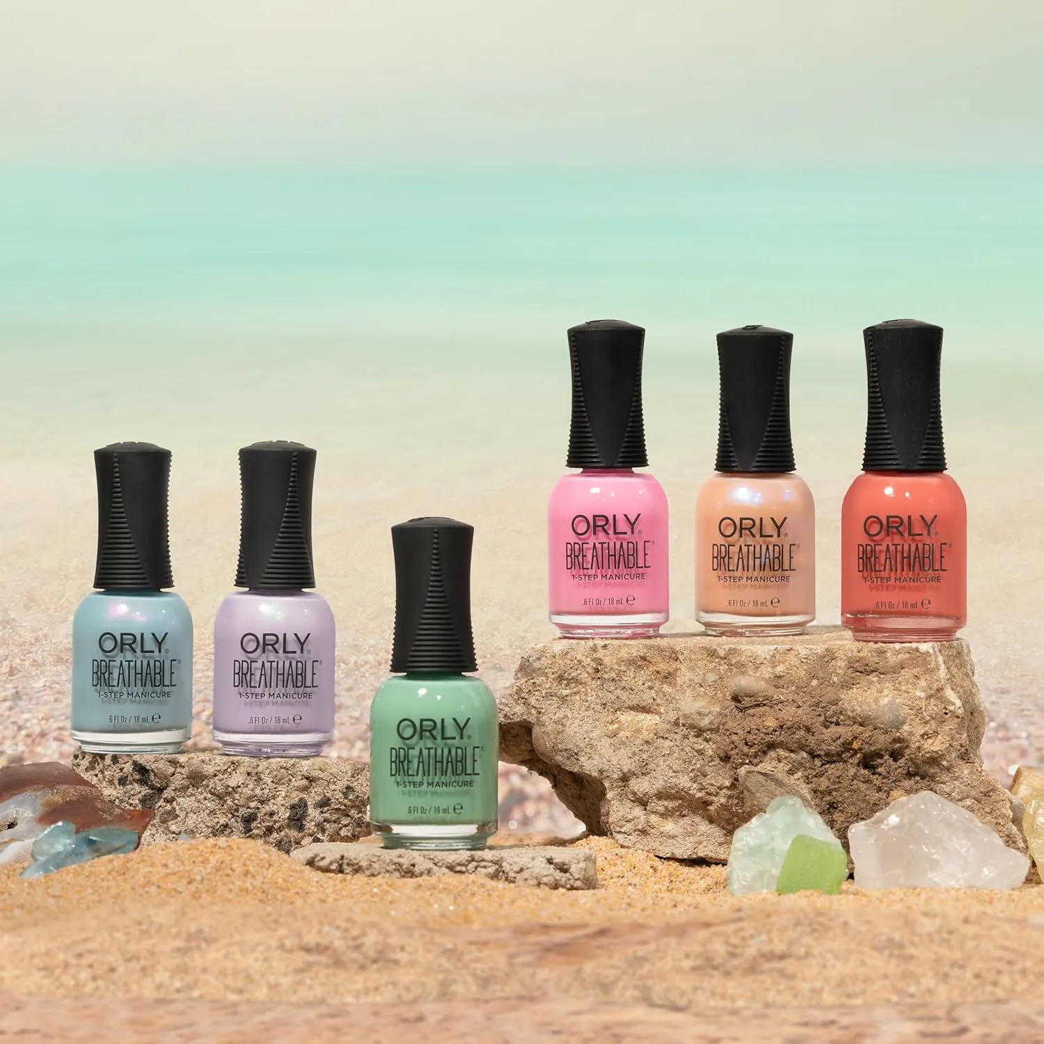 Orly Breathable Nail Polish Shore Thing | Light Blue Polish From Tide & Seek Spring & Summer Collection | Milky, Glass-Like Finish | Long-Lasting Wear, Chip Resistant | Vegan & Cruelty-Free (18ML)
