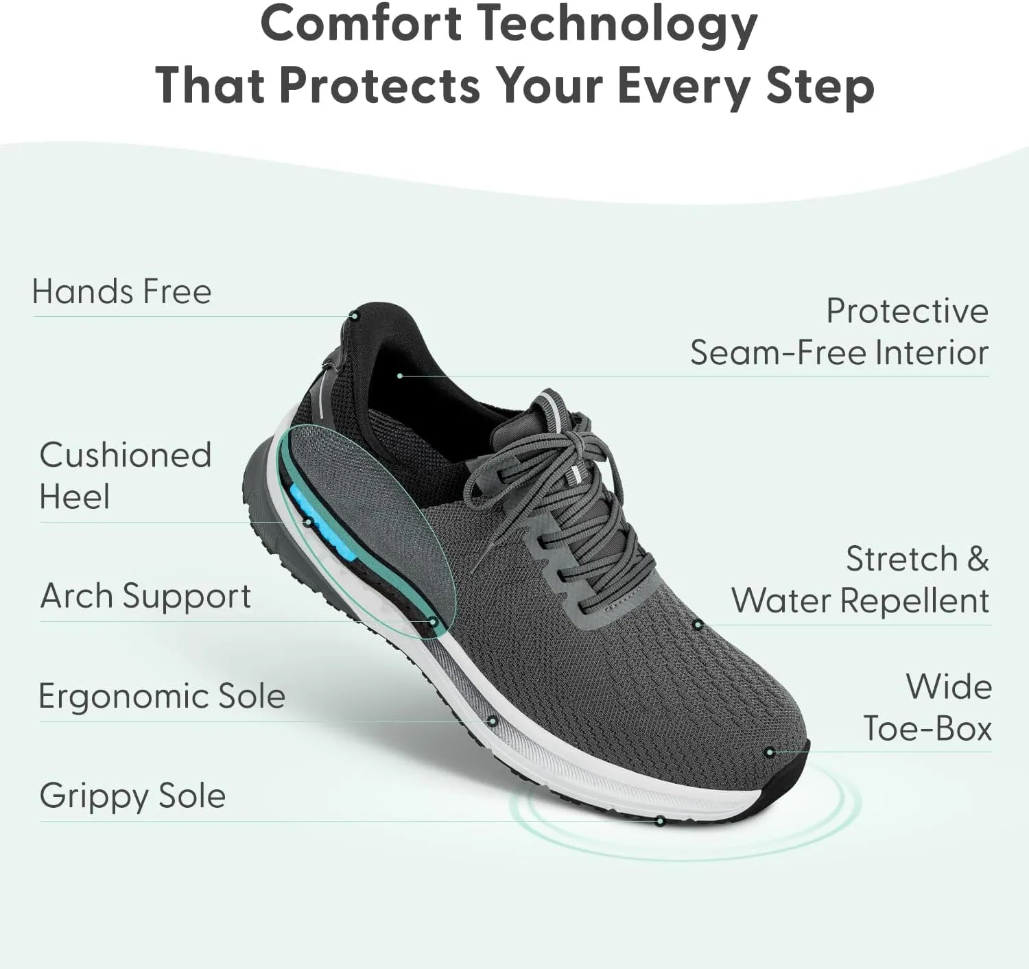 Orthofeet Men's Orthopedic Hands-Free Tilos Slip-On Sneakers