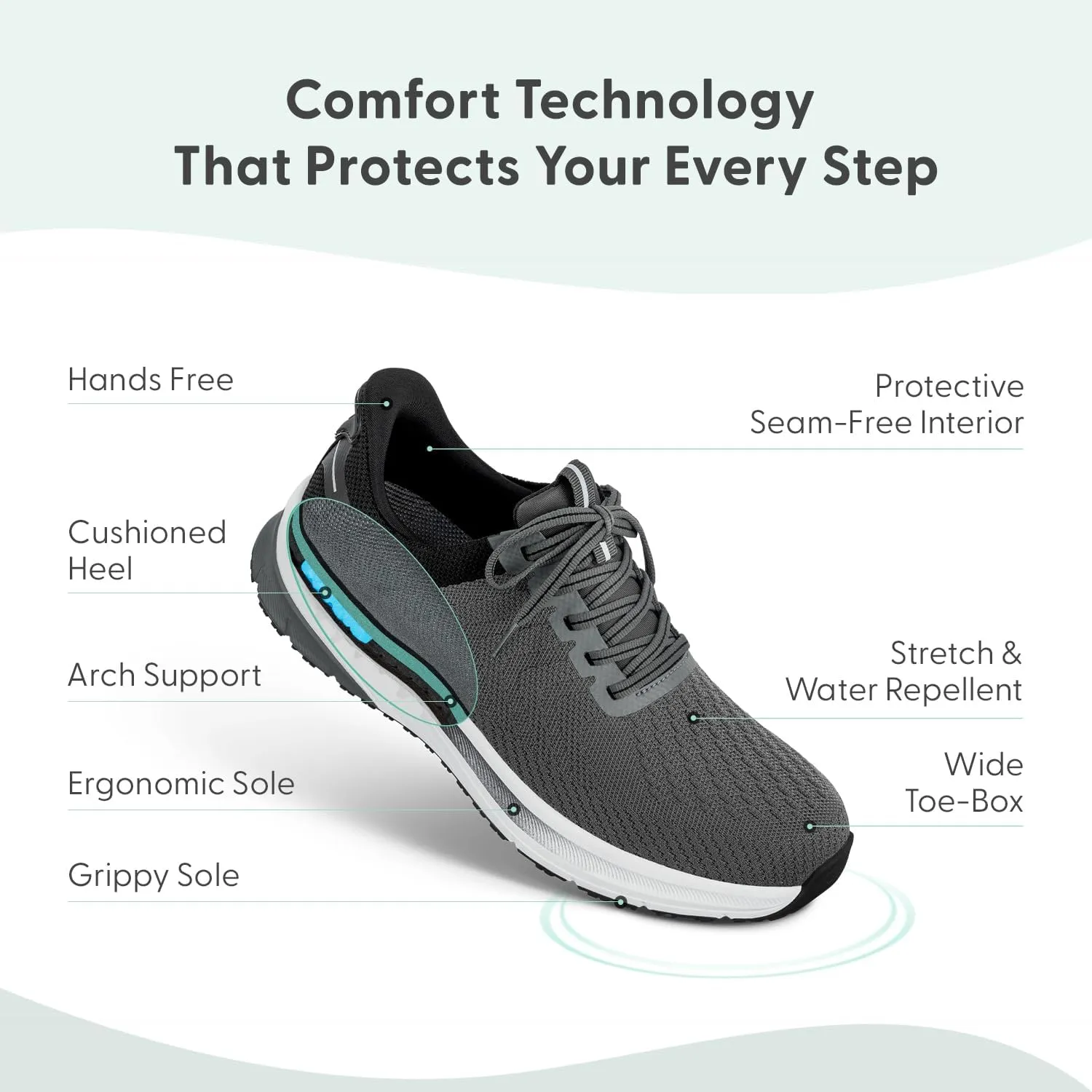 Orthofeet Men's Orthopedic Hands-Free Tilos Slip-On Sneakers