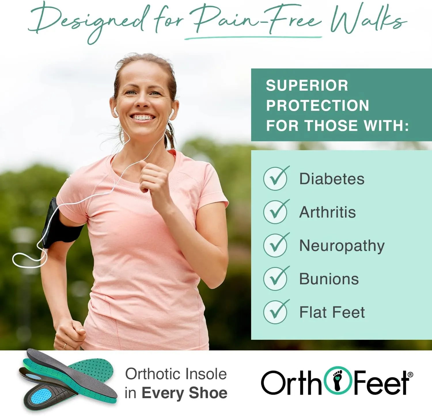 Orthofeet Women's Orthopedic Hands-Free Nira Slip-On Sneakers