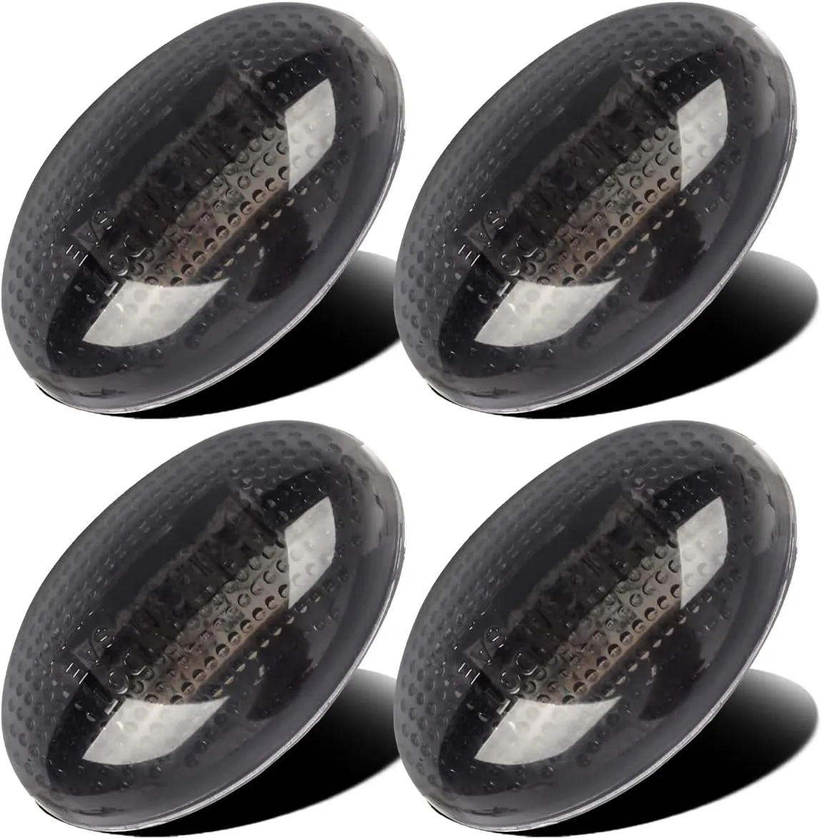 Partsam Replacement For Ford F350 F450 F550 1999-2010 LED Side Fender Marker Light Smoked Full Kit Dually Bed Fender Side Mount Light Clearance Compatible with Ford Super Duty Aftermarket Front Rear