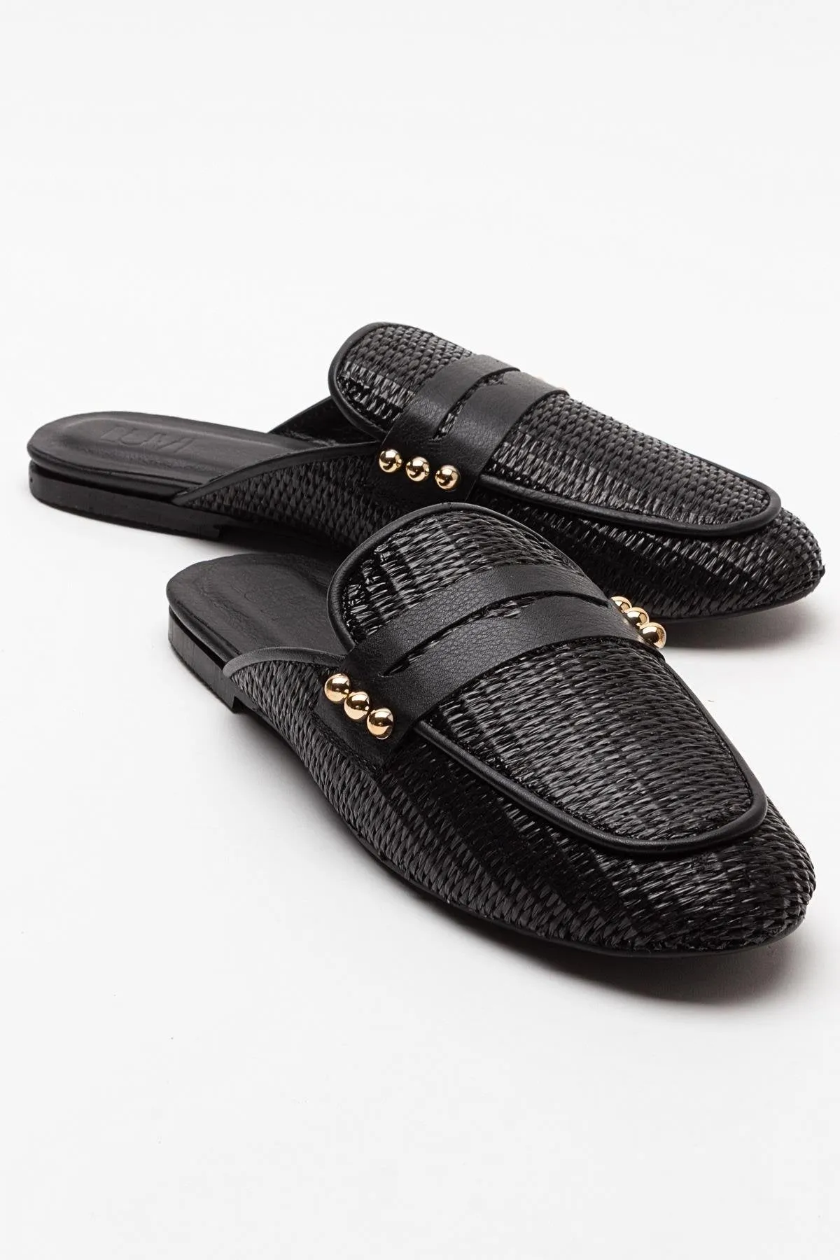 Patrizia - Black Leather Mule (Women)