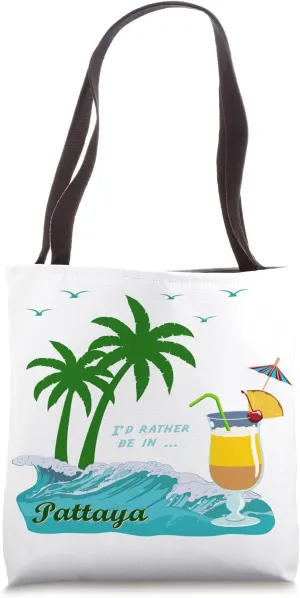 Pattaya Thailand Palms Beach GoGo Walking Street Souvenir Tote Bag
