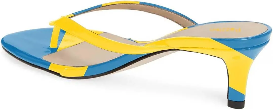 Pazzion Women Fashion Flip Flops Open Toe Low Heels Thong Sandals Casual Daily Summer Outdoor Dress Shoe Size 4-16 US