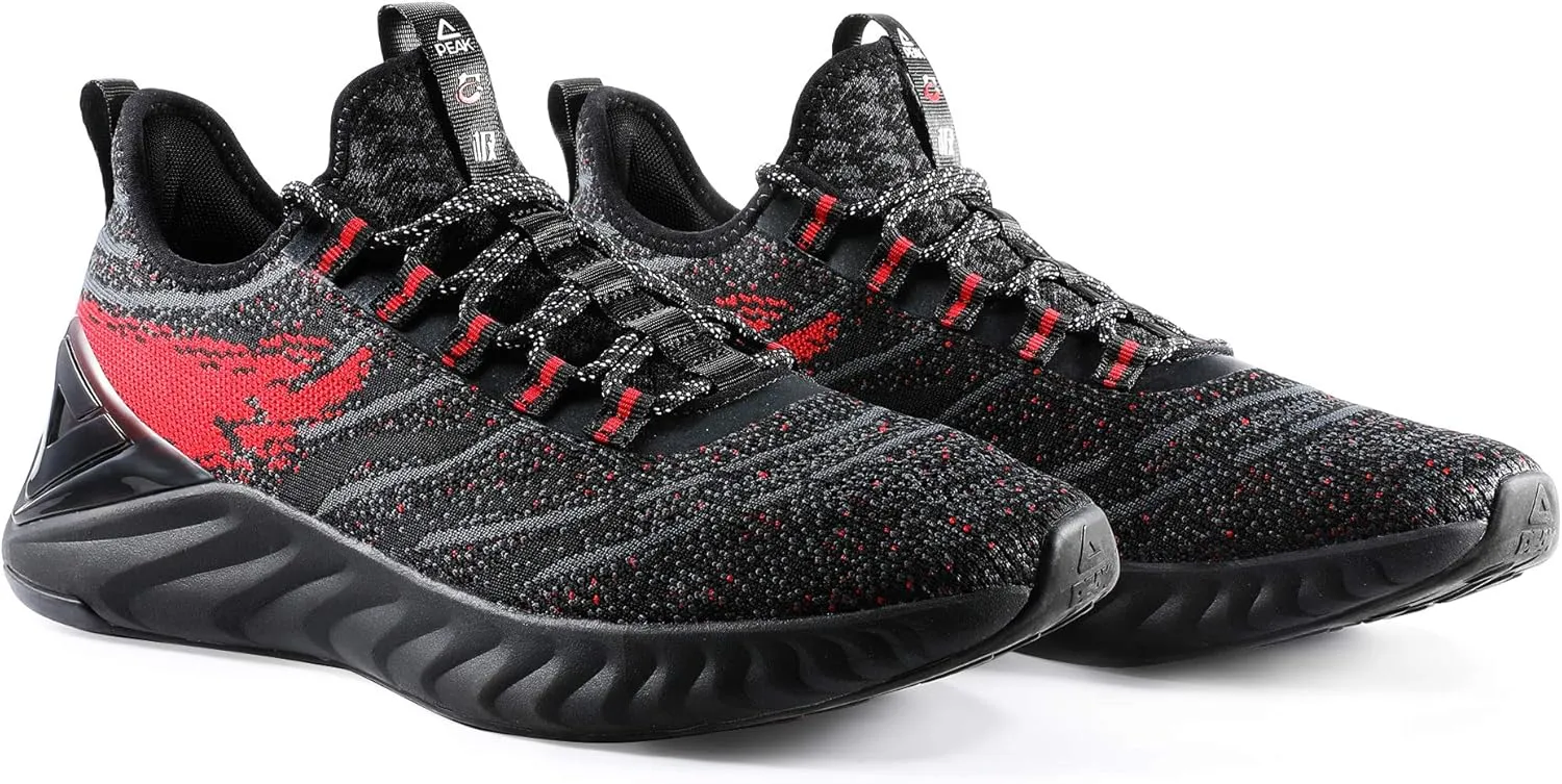PEAK Mens Comfortable Running Shoes Taichi King Adaptive Smart Cushioning Supportive Training Sneakers for Walking, Tennis, Fitness, Gym