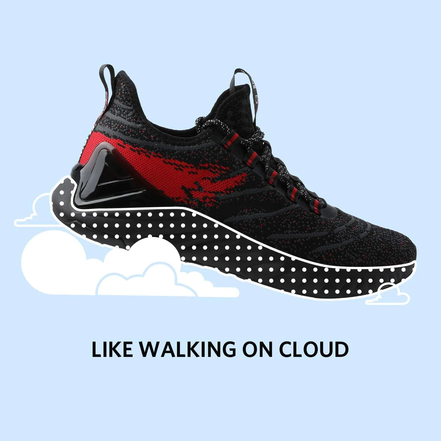 PEAK Mens Comfortable Running Shoes Taichi King Adaptive Smart Cushioning Supportive Training Sneakers for Walking, Tennis, Fitness, Gym