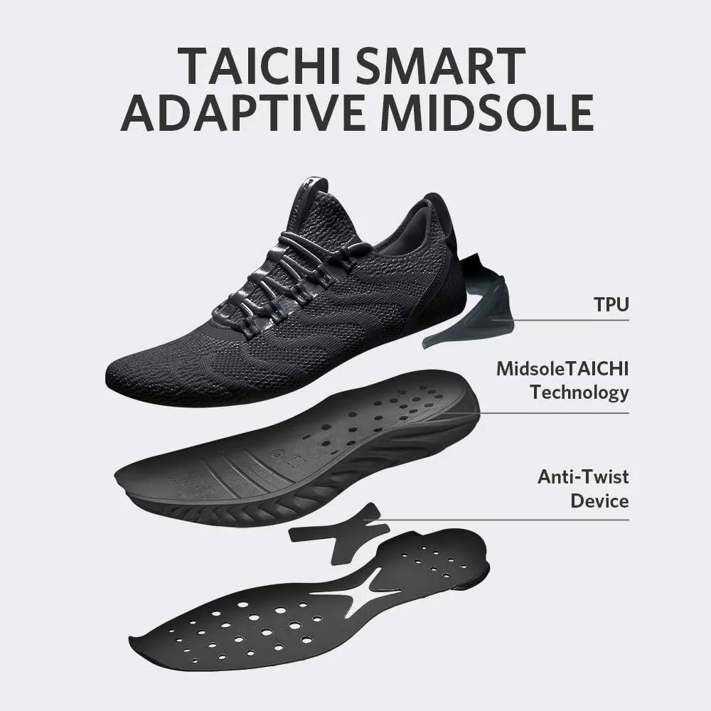 PEAK Mens Comfortable Running Shoes Taichi King Adaptive Smart Cushioning Supportive Training Sneakers for Walking, Tennis, Fitness, Gym