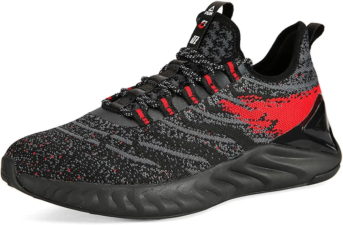 PEAK Mens Comfortable Running Shoes Taichi King Adaptive Smart Cushioning Supportive Training Sneakers for Walking, Tennis, Fitness, Gym