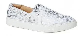Pine Top White Cowhide Sneaker