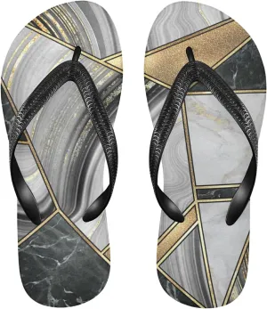 Poeticcity Flip Sandal Men Women Flip Flops for Hotel Spa Home Slippers Bedroom Travel S-XXL