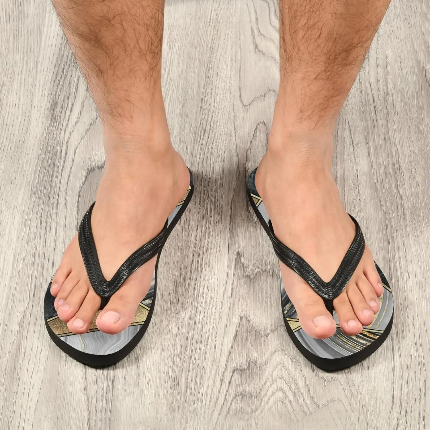 Poeticcity Flip Sandal Men Women Flip Flops for Hotel Spa Home Slippers Bedroom Travel S-XXL
