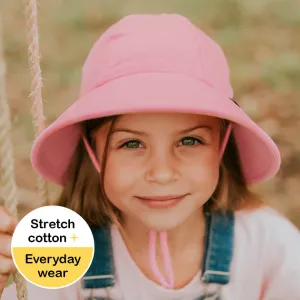 Ponytail Bucket Sun Hat - Baby Pink