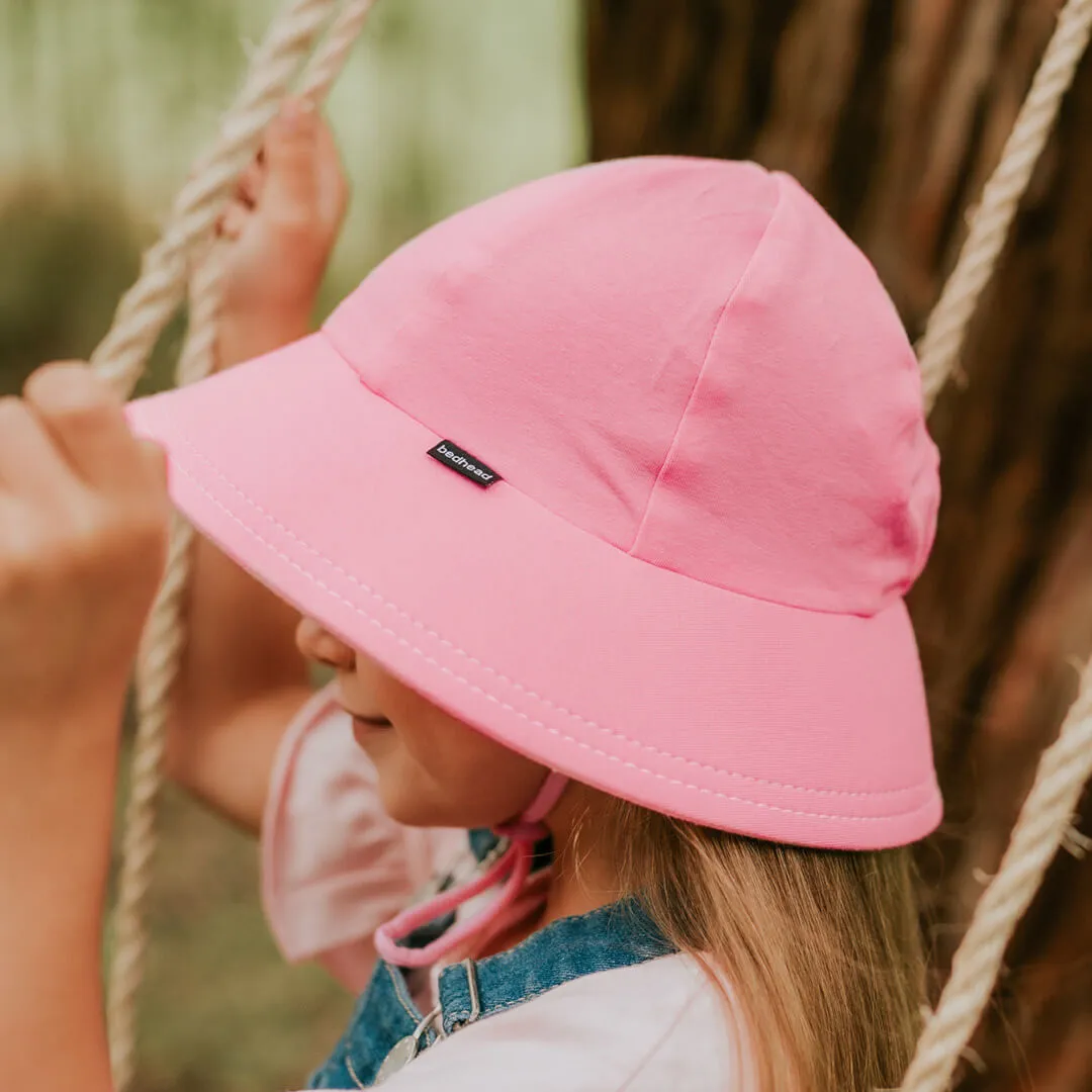 Ponytail Bucket Sun Hat - Baby Pink