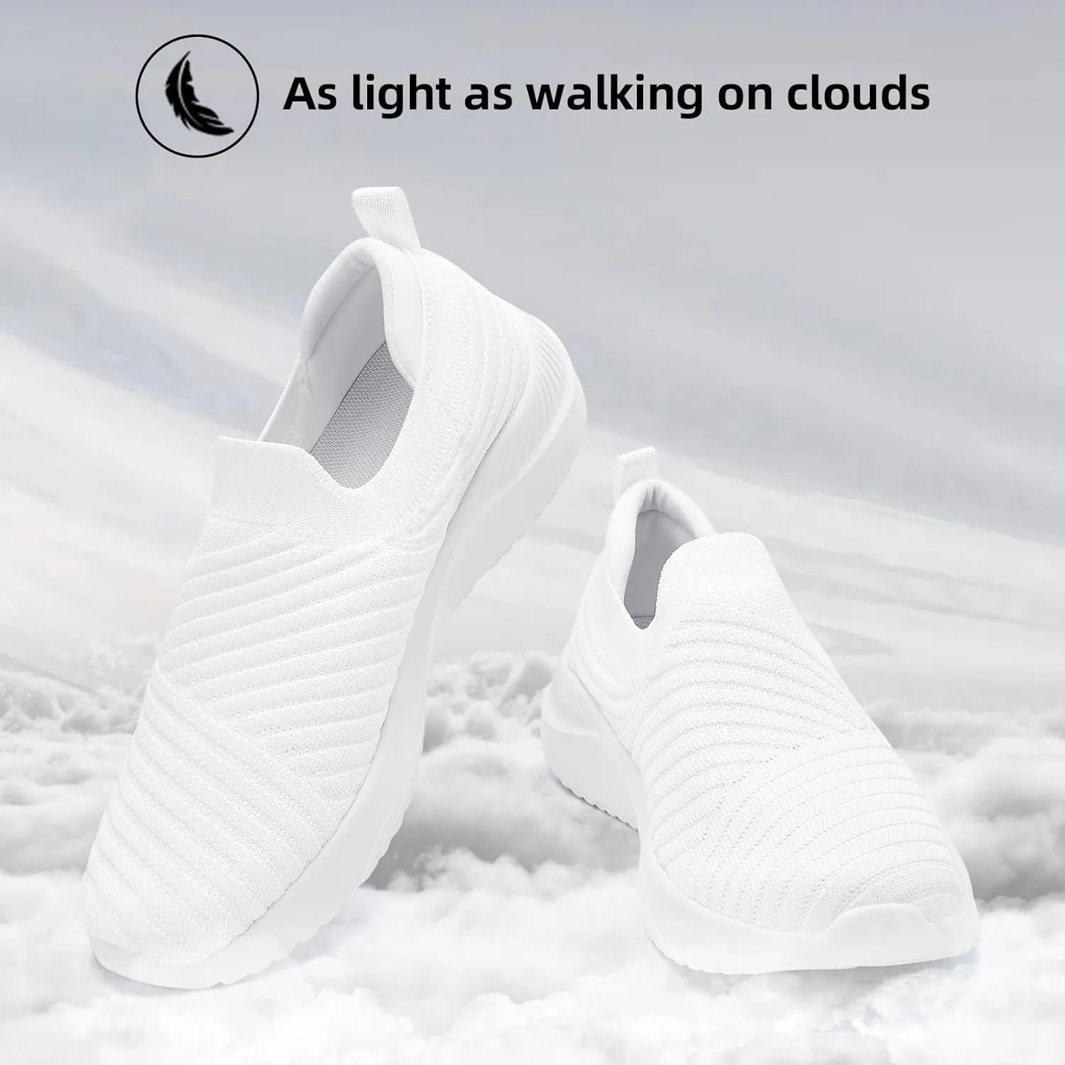 PPQ Womens Slip On Walking Shoes-Lightweight Comfort Breathable Travel Slip in Sneakers