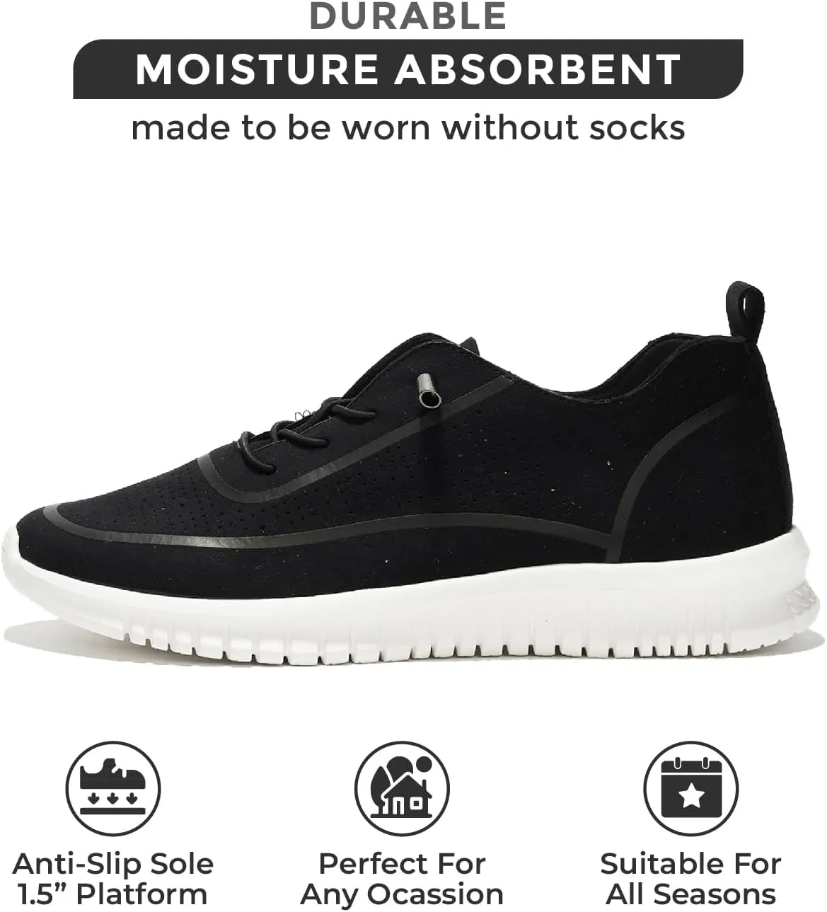 Project Cloud Shoes for Women - Lightweight Sneakers for Women with Leather Insole - Womens Slip on Shoes with Memory Foam - Machine Wash & Sockless Wear Shoes (Daisy)