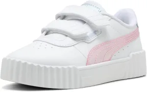 PUMA Carina Sneaker, White-Rose Mauve-Cool Weather, 10.5 US Unisex Little Kid