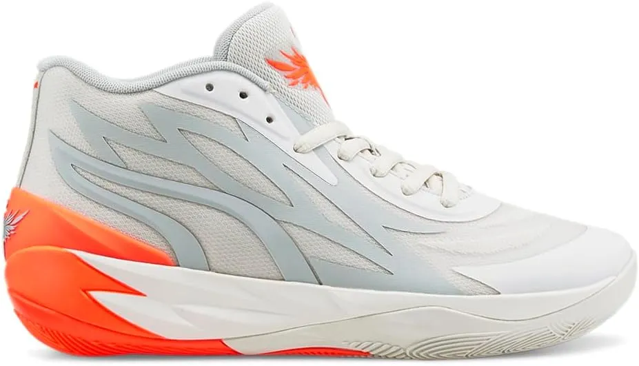 PUMA Mens Lmb X Mb.02 Gorange Basketball Sneakers Shoes - Grey - Size 11.5 M