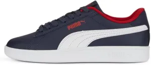 PUMA Unisex-Child Shoes Smash Sneaker, Peacoat White, 5 US Big Kid