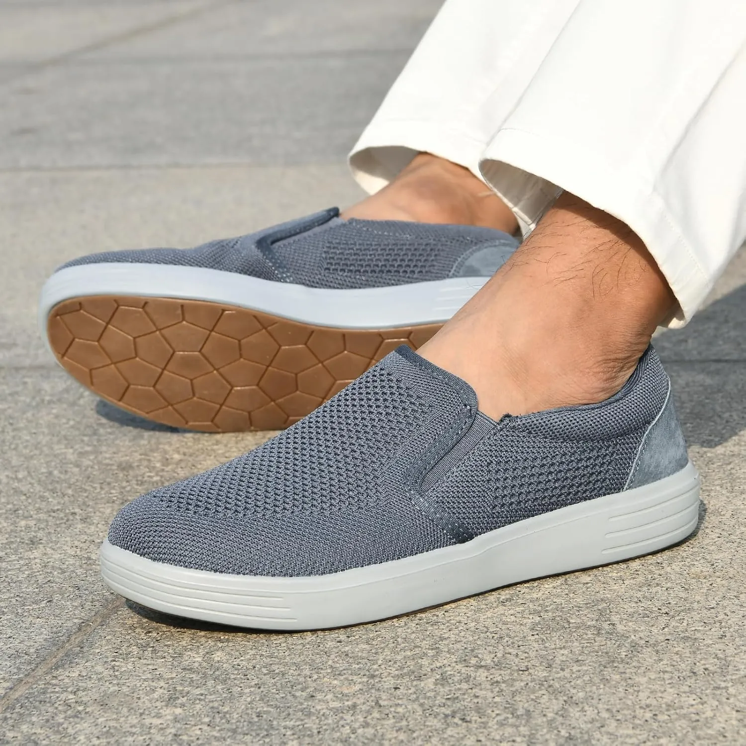 Puxowe Men's Casual Slip On Walking Shoes Mesh Comfortable Loafer