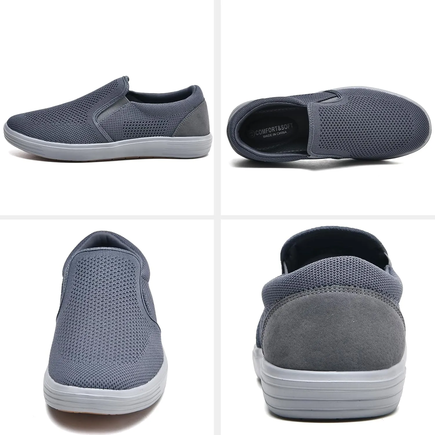 Puxowe Men's Casual Slip On Walking Shoes Mesh Comfortable Loafer