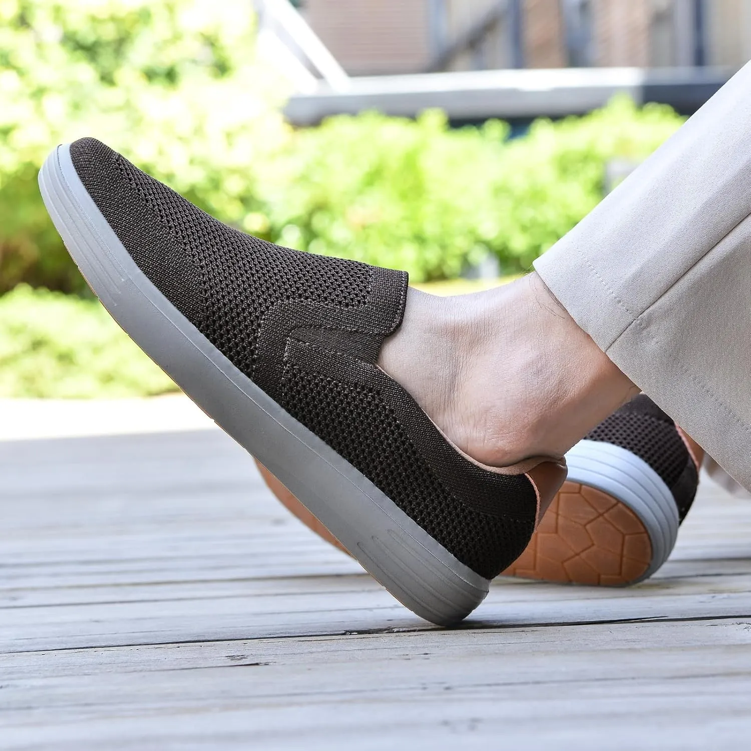 Puxowe Men's Casual Slip On Walking Shoes Mesh Comfortable Loafer