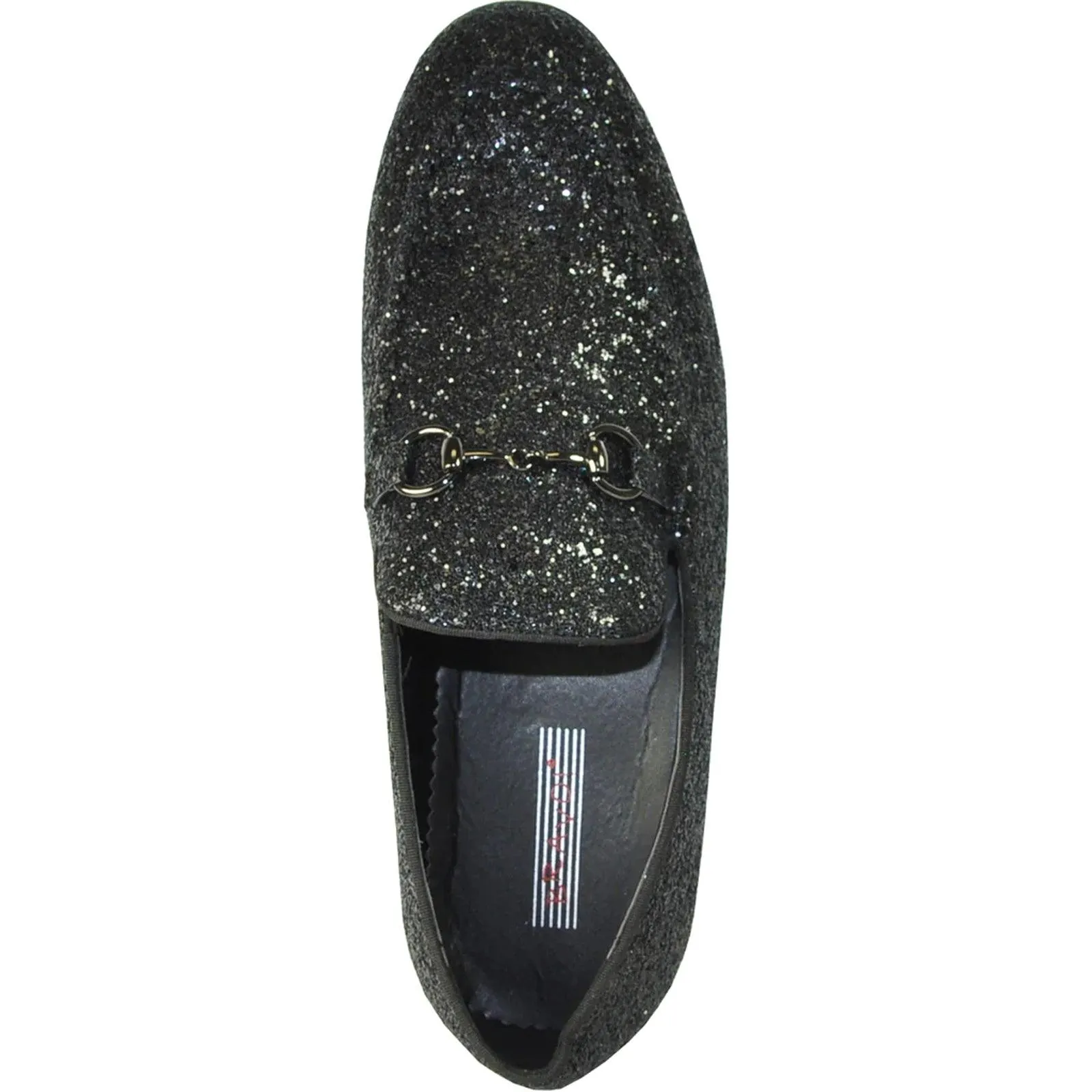 "Black Glitter Sequin Tuxedo Loafers by Bravo: Stylish Menswear for Your Prom Night"