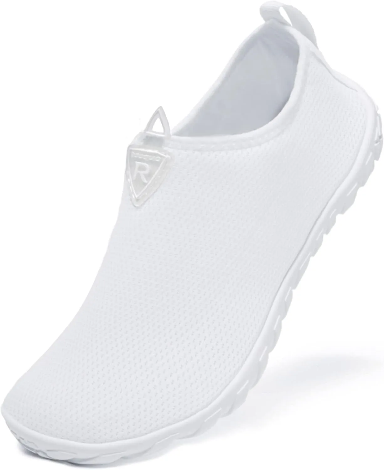 Racqua Men&Women Water Shoes Breathable Aqua Socks for Hiking Surf Diving Sport Quick-Dry Pool Beach Swim Shoes White 6W/5M