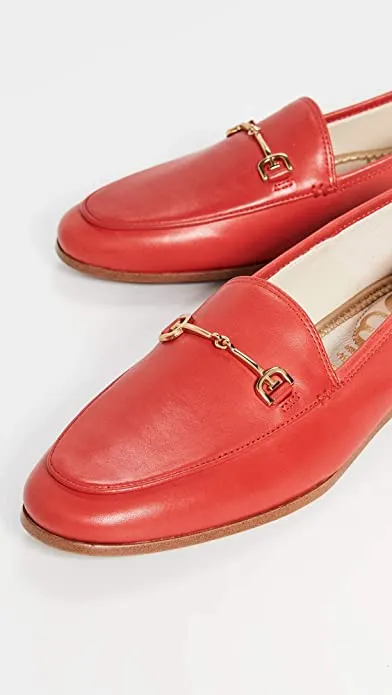 Red Season clearance Bright Sam Exceptional value Pointed Loafer On Toe Loraine Classic Almond Open Slip Edelman