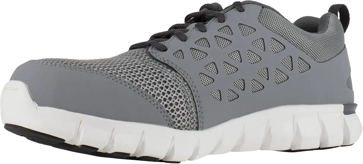 Reebok Men's Athletic Steel Shoe White Work RB4443 Sublite Work Safety Toe