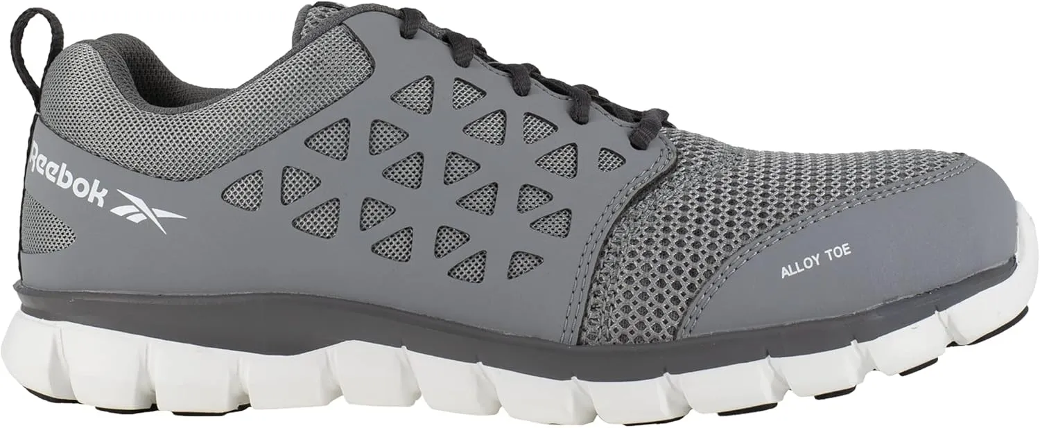 Reebok Men's Athletic Steel Shoe White Work RB4443 Sublite Work Safety Toe