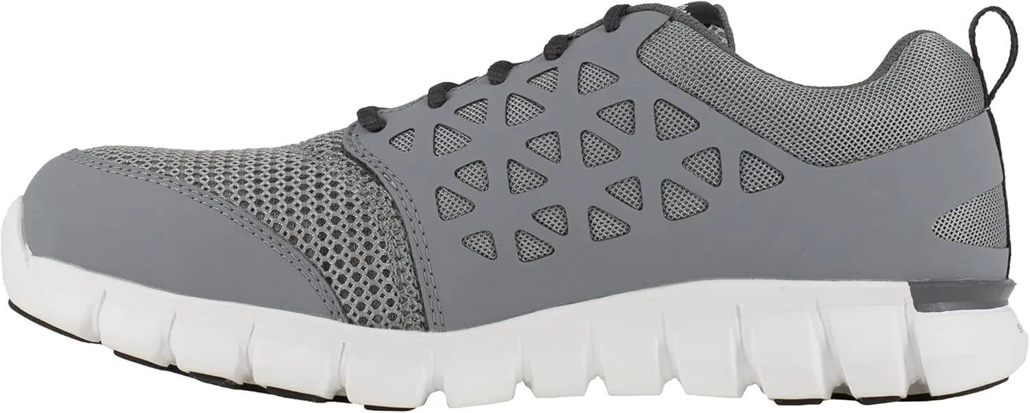 Reebok Men's Athletic Steel Shoe White Work RB4443 Sublite Work Safety Toe