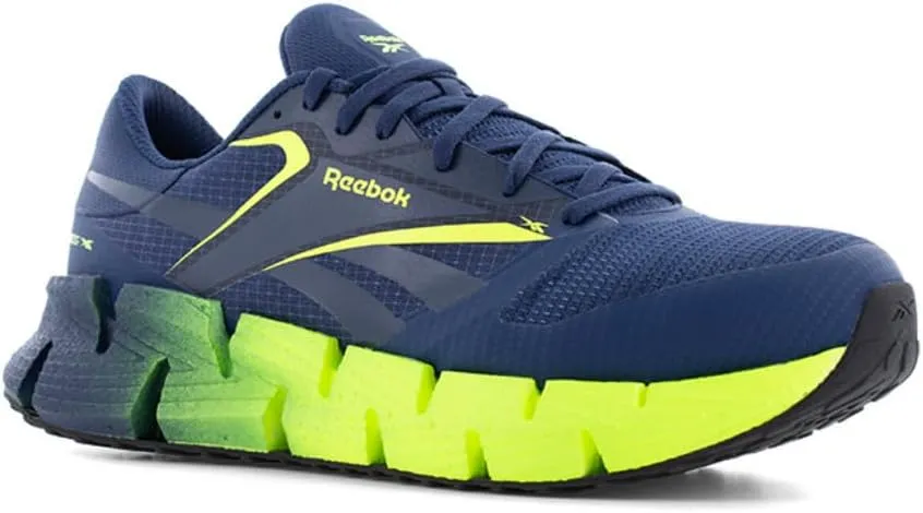 Reebok Men's FloatZig Work Fire and Safety Shoe, Blue and Lime, 8.5