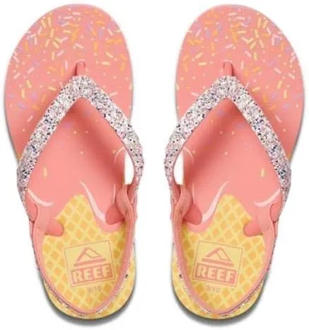 Reef Girl's Little Stargazer Prints Flip Flops