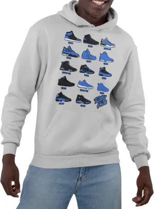 Retro Jordans Blue/Black/White Colors Men's Hoodie Sweatshirt Pullover