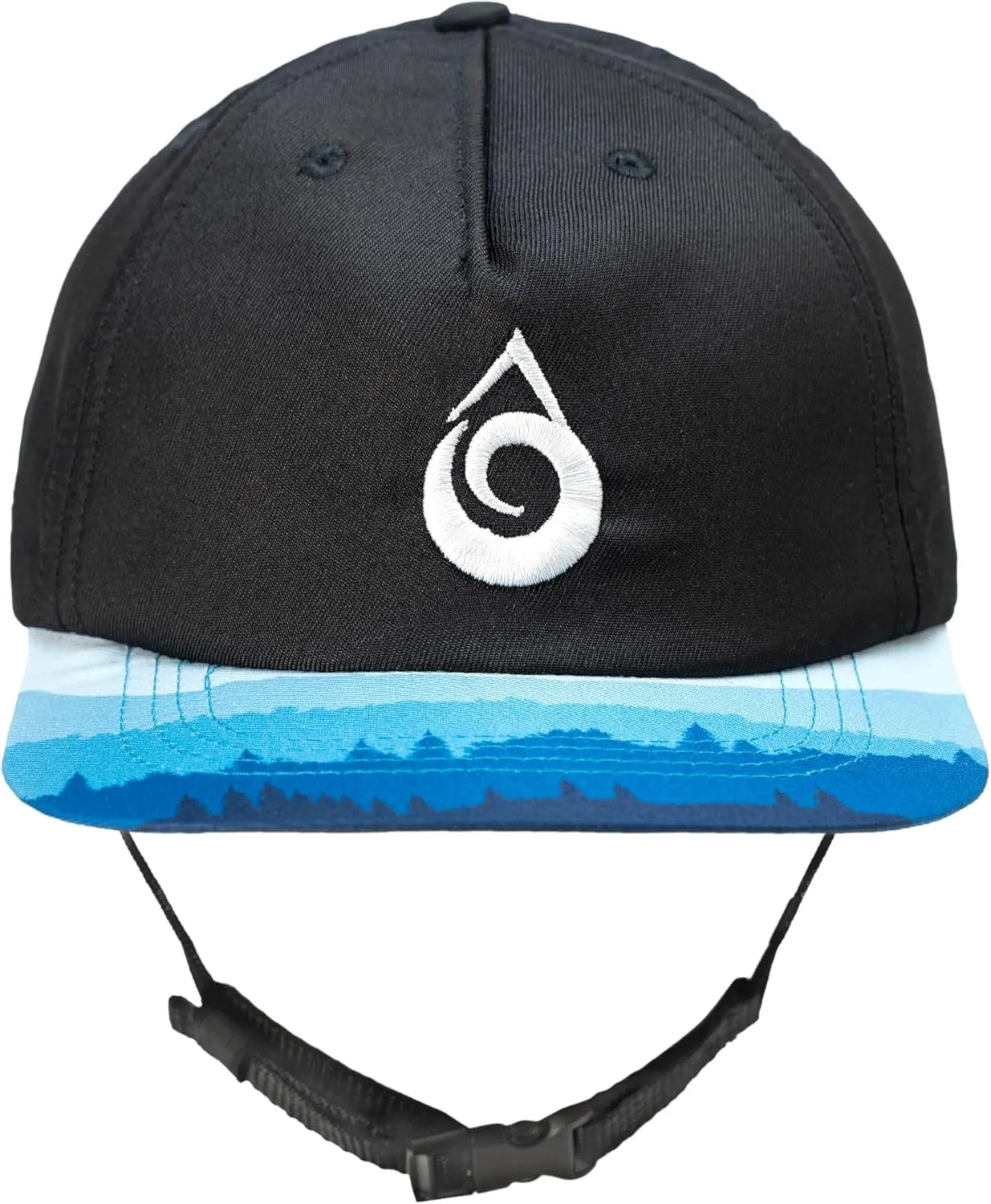 Ride On Surf Baseball Cap, Water Sports Trucker Surf Hat with Chin Strap Made from Recycled Material for Sun Protection