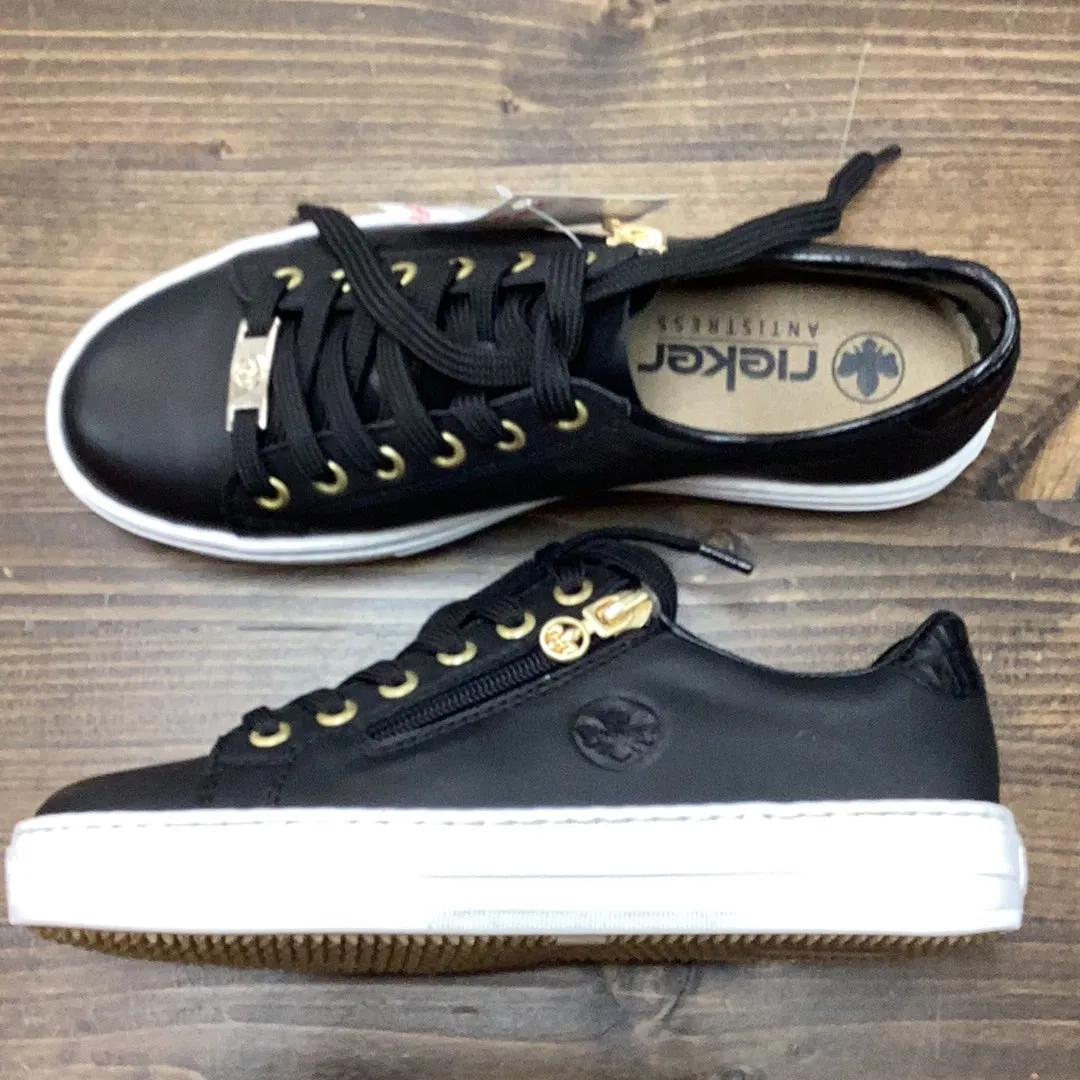 Rieker L59L1-01 Black Leather Sneaker