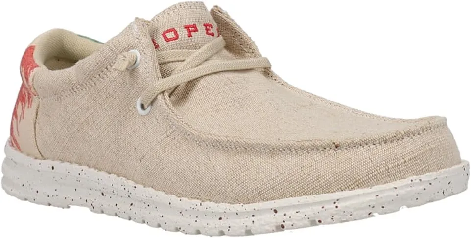 ROPER Mens Hang Loose Mexico Flag Slip On Casual Shoes - Beige