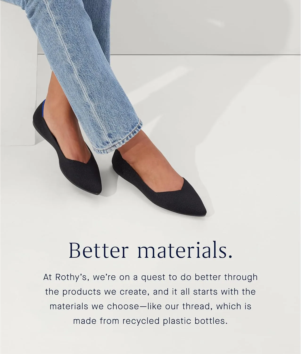 Rothy's The Point Women's Slip-On Shoes, Machine Washable, Pointed-Toe Flats, Made from Recycled Plastic Bottles