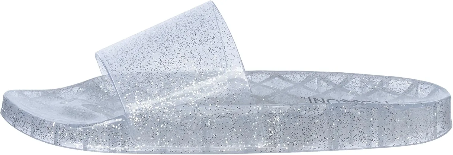 Roxoni Women's Summer Flip Flop Open Toe Jelly Glitter Slide Sandal Slippers