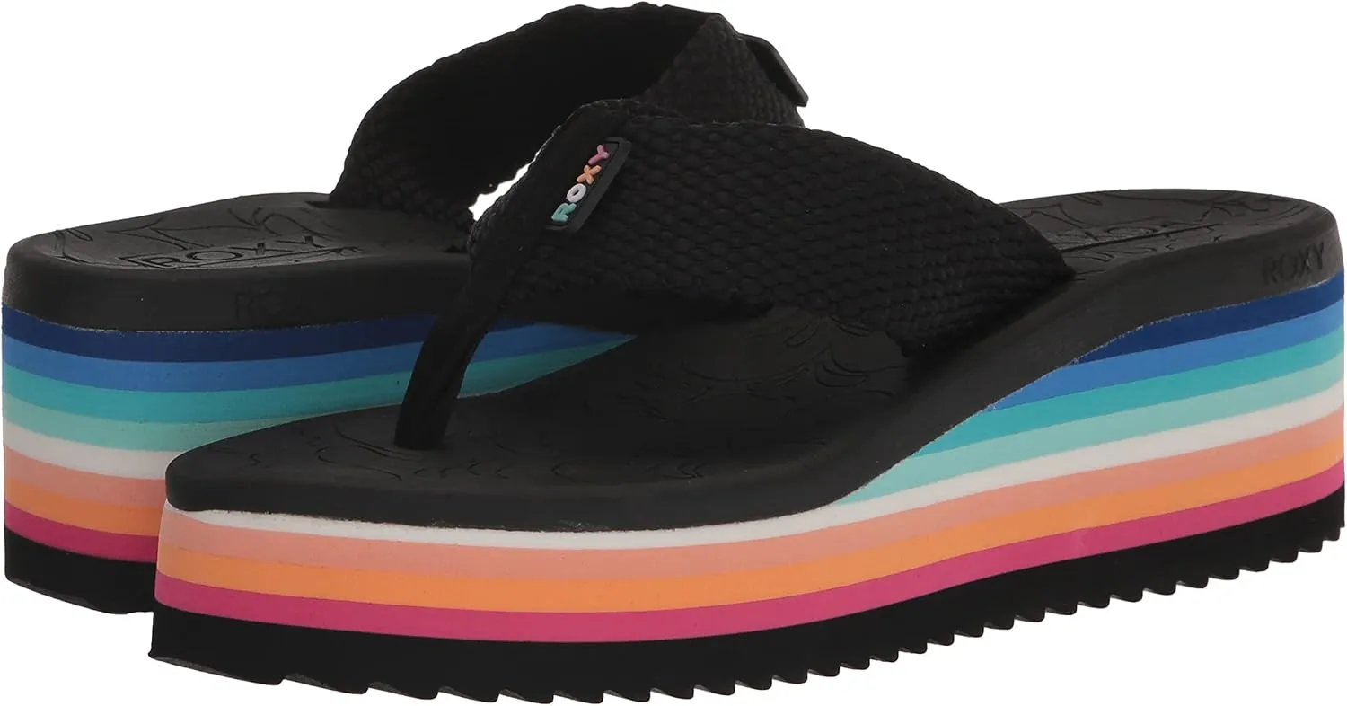 Roxy Women's Kallie Platform Flip Flop Sandal Wedge