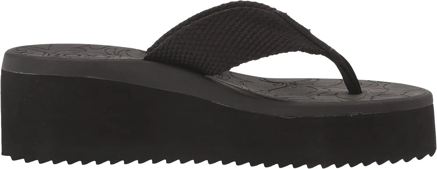 Roxy Women's Kallie Platform Flip Flop Sandal Wedge