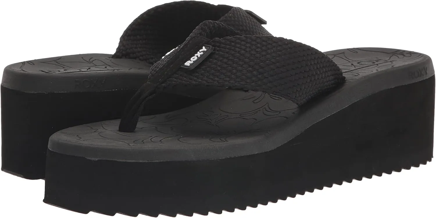 Roxy Women's Kallie Platform Flip Flop Sandal Wedge