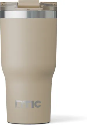 RTIC 20oz Essential Tumbler with Lid, Insulated, Stainless Steel, Metal, Double Wall Vacuum-Insulation, Ceramic Lined, Travel Cup for Iced Coffee, Tea, Hot and Cold Drink, Beach