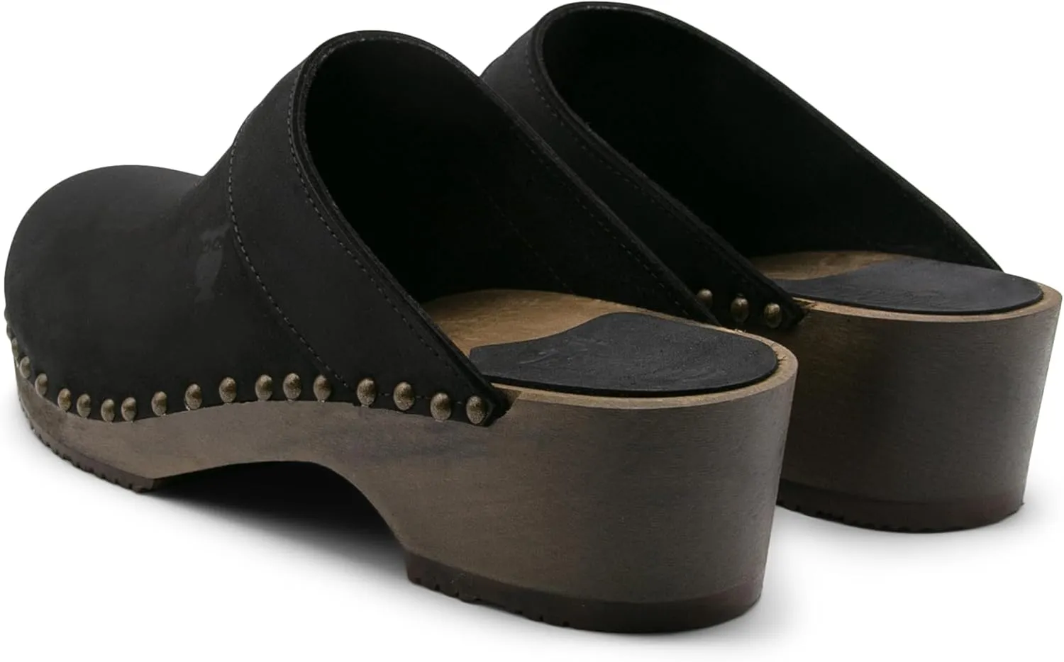Sandgrens Handmade Swedish Wood Clogs for Men, Low Heel Mule | Bergen