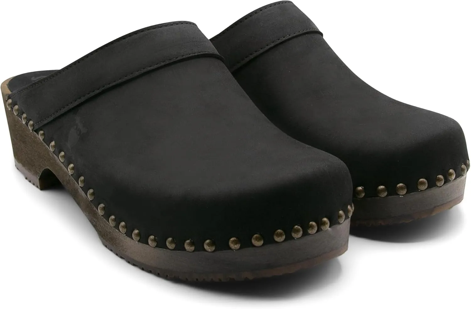 Sandgrens Handmade Swedish Wood Clogs for Men, Low Heel Mule | Bergen