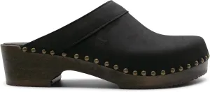 Sandgrens Handmade Swedish Wood Clogs for Men, Low Heel Mule | Bergen