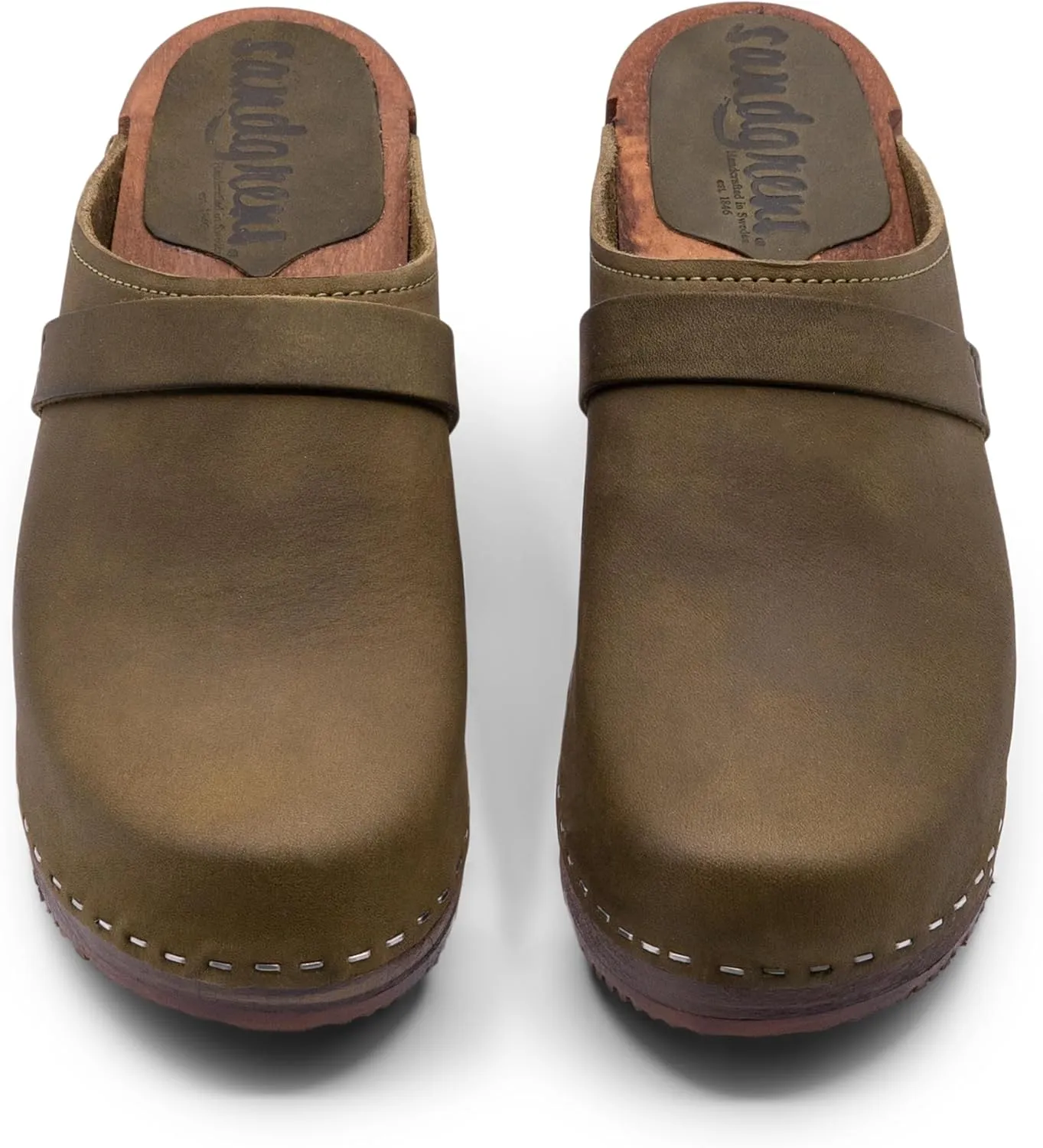 Sandgrens Handmade Swedish Wood Clogs for Women, High Heel Mule | Dublin