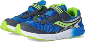 Saucony Ride 10 Jr Sneaker, Navy/Green, 5 X-Wide US Unisex Little_Kid