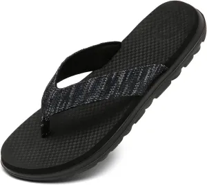 Scecocrs Women Comfortable Flip Flops, Memory Foam Non-Slip Thong Sandals Lightweight