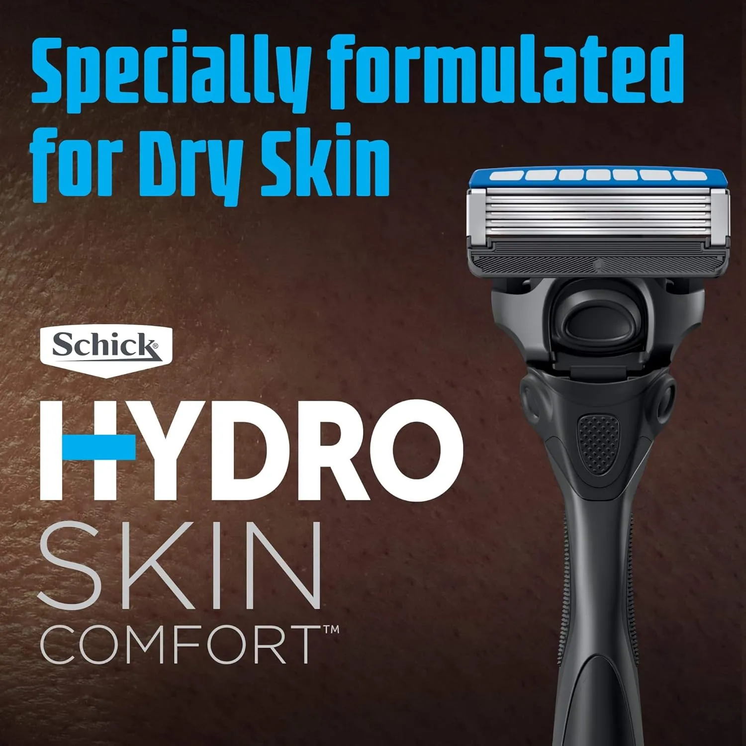 Schick Hydro Dry Skin Razors for Men | 5-Blade Mens Razors for Shaving, 1 Mens Razor Handle with 17 Razor Blades Refills